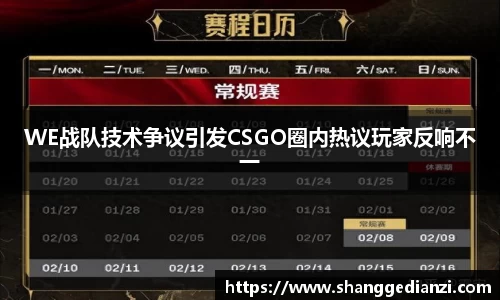 WE战队技术争议引发CSGO圈内热议玩家反响不一